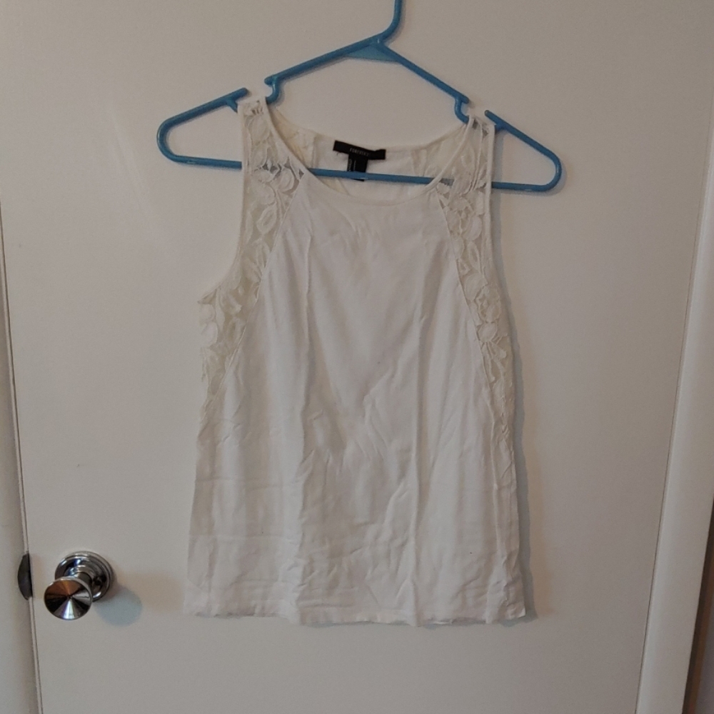 White Lace Tank Top